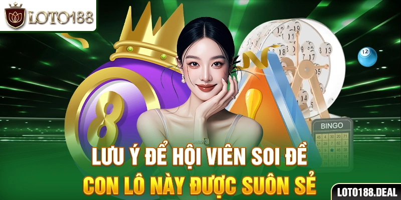 Lưu ý để hội viên soi đề con lô này được suôn sẻ